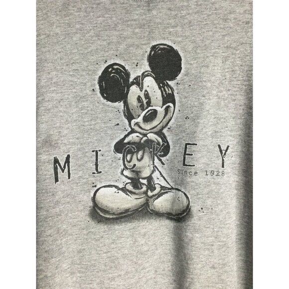 Vtg 90s Disney Mickey Mouse Sweatshirt Graphic Print Crew Neck Long Sleeve Gray - Picture 2 of 6
